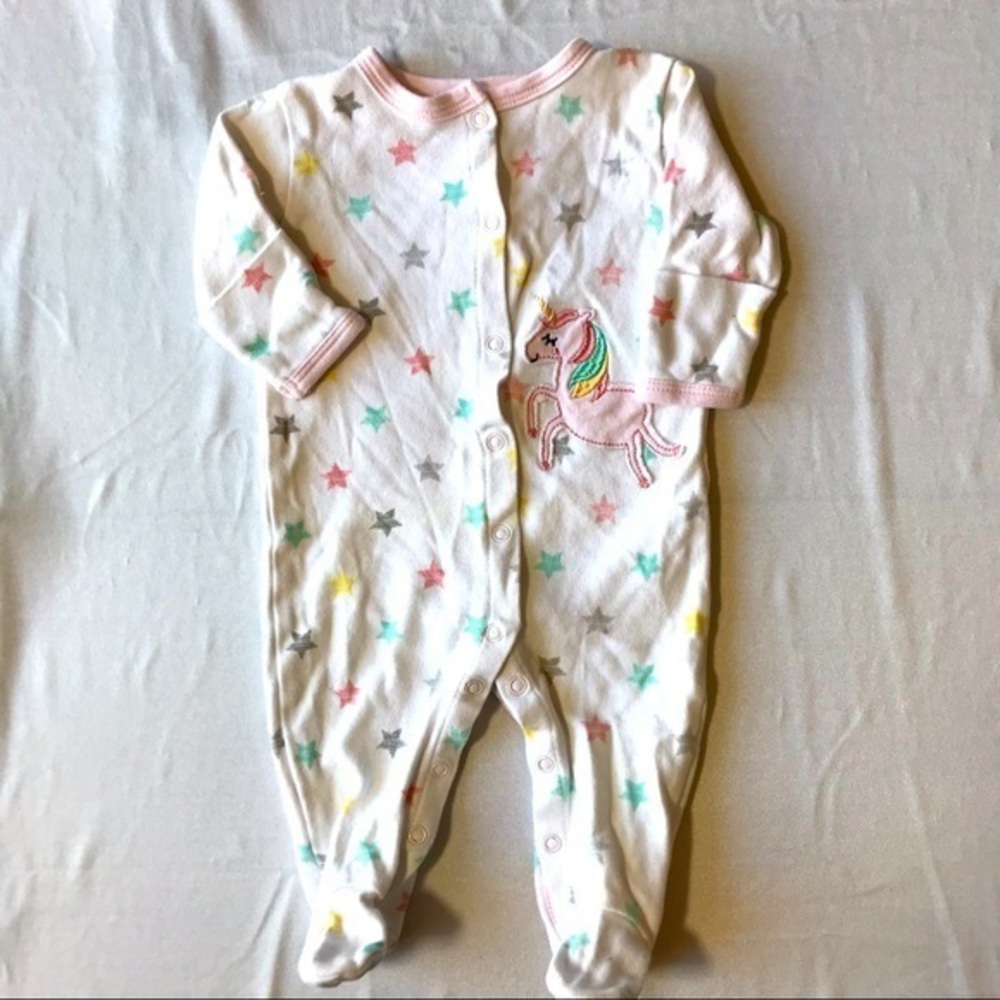 bon bebe Baby Girl One Piece Footed Sleeper-Size Small 0-3 Months